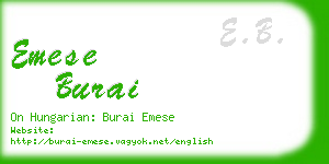 emese burai business card